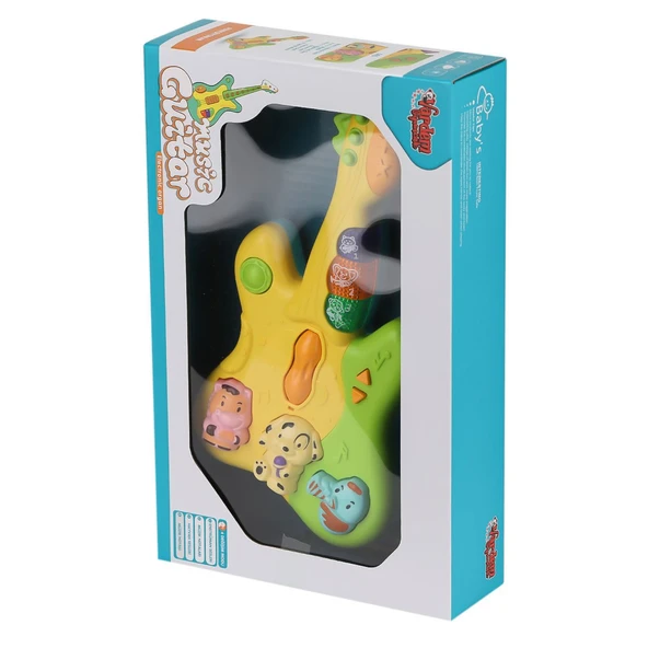 JLG-855-34A Işıklı ve Müzikli Gitar Bebek Pianosu -Vardem Oyuncak - 2