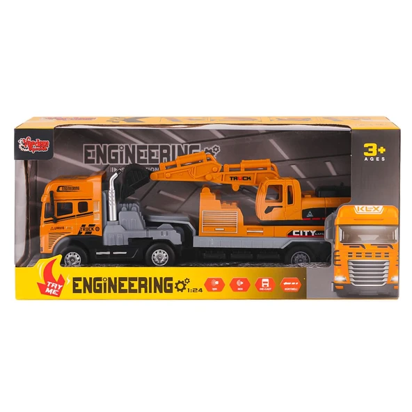 KLX800-241-42-43-44 Işıklı Müzikli İnşaat Tırı 1:24 -Vardem Oyuncak - Resim 4