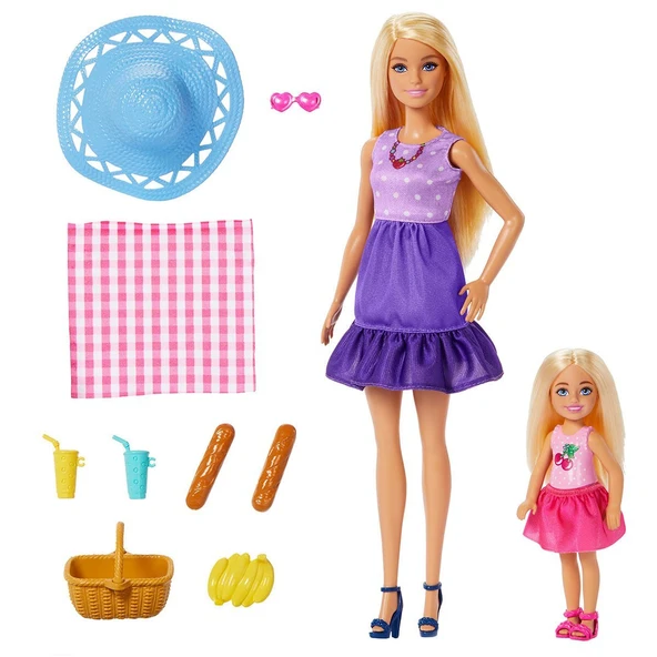 JBF43 Barbie Malibu ve Chelsea ve Aksesuarları - 3
