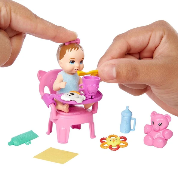 GHV83 Özellikli Minik Bebekler Barbie Bebek Bakıcısı - 4