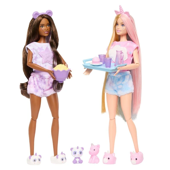 HRY15 Barbie Cutie Reveal Pijama Partisi İkili Set - 5