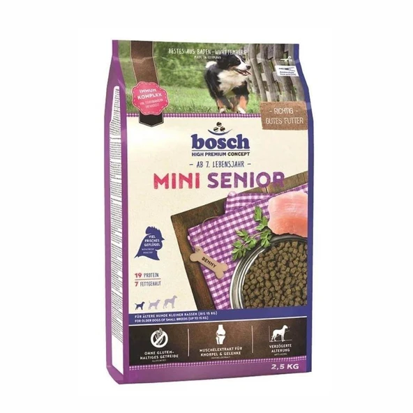 Bosch Mini Senior Kümes Hayvanlı Küçük Irk Yaşlı Köpek Maması 2,5 Kg