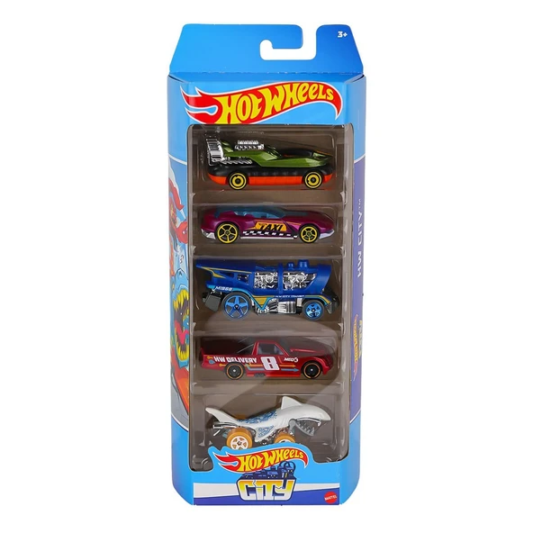 1806 Kampanya - Hot Wheels Beşli Araba Seti - ERKOL özel kampanya fiyatı - Resim 2