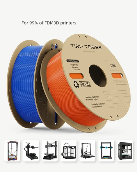 HS-PLA Yüksek Hızlı 3D Yazıcı Filamenti - 1.75mm - 1kg - Siyah - 9