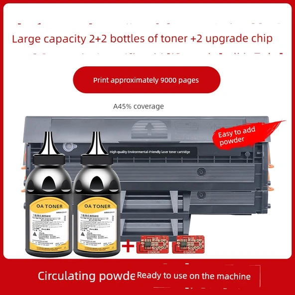 Toner Kartuşu - 9000 Sayfa Büyük Kapasite Versiyonu + 2 Toner Şişesi