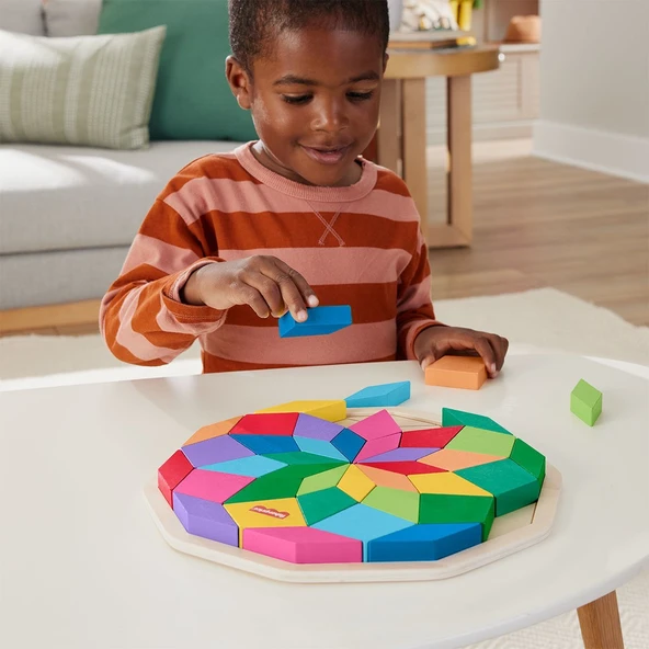 HXT94 Fisher-Price Ahşap Mandala Yapboz - 5