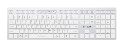 A4-Tech FBX50C Şarj Edilebilir Bluetooth Q Kablosuz Klavye - Beyaz