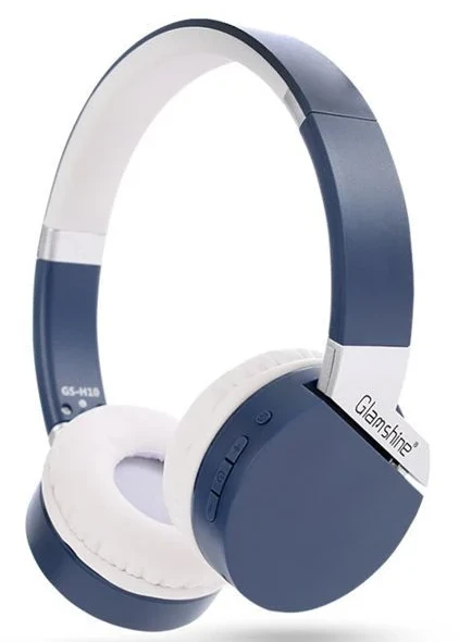 Glamshine GS-H10 Kablosuz Kulak Üstü Bluetooth Kulaklık Mavi