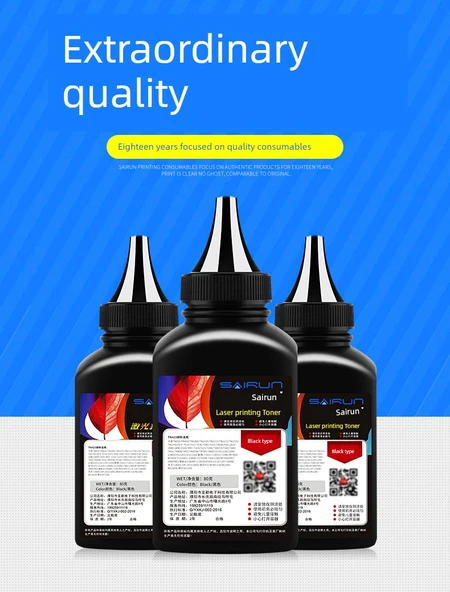 Uyumlu Toner Tozu - Süt Beyazı (6 Paket, Standart Versiyon 50g, 9600 Sayfa) - 6