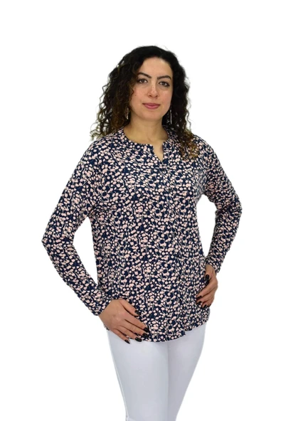 Kadın Uzun Kol Düğmeli Bluz BGL-ST04683 - Resim 4