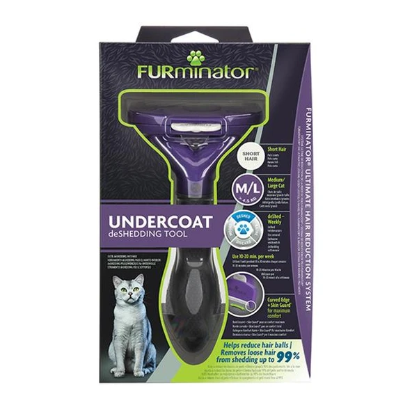 Furminator Longhair L Uzun Tüylü Kedi Tüy Toplama Tarağı - Resim 5