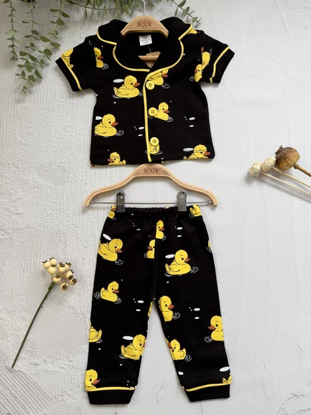 Ördek Baskılı Yazlık Pijama Takımı - 9