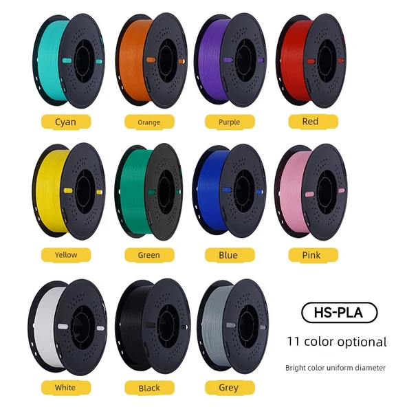 Yüksek Hız 1.75mm PLA 3D Yazıcı Filamenti - Karbon Siyahı - 1kg - 5