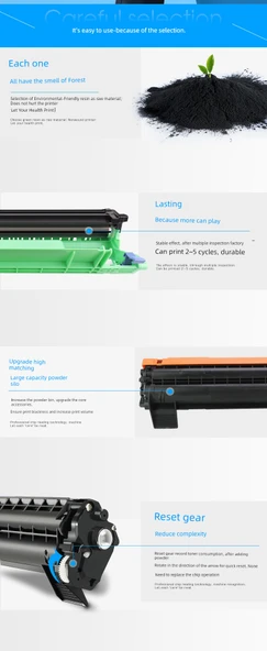 Uyumlu Toner Kartuşu - Toz Kutusu 2 Standart Kapasite + Selenium Tambur Rafı 1 (Kombinasyon Paketi) - 9