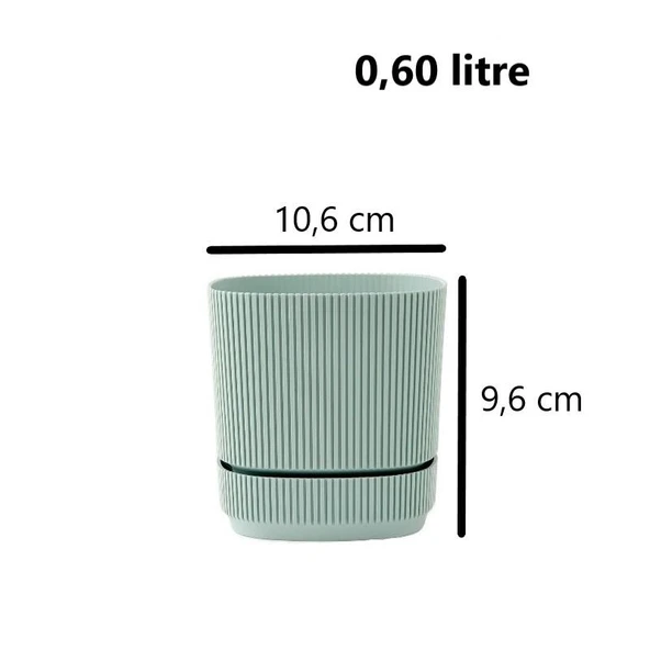 Omnipazar KRS-241 Pera Kare Dekoratif Kaktus Sukulent Saksı 0,60 Litre No 1 - 10