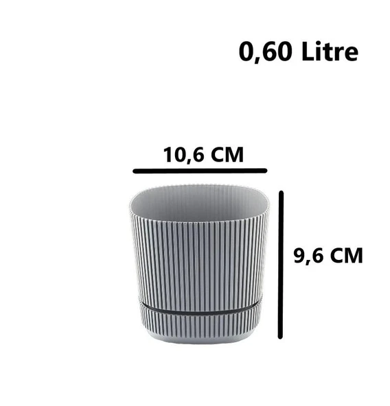 Omnipazar KRS-241 Pera Kare Dekoratif Kaktus Sukulent Saksı 0,60 Litre No 1 - 6