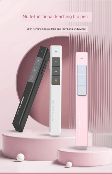 Bluetooth Sunum Uzaktan Kumanda - Dokunmatik Ekran Yazma + Kalem * 3 + Kalem Kılıfı - 6