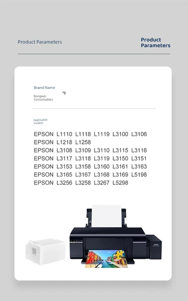 Beyaz Yazıcı Atık Mürekkep Toplama Ped - Tek Paket Atık Mürekkep Kutusu - 4