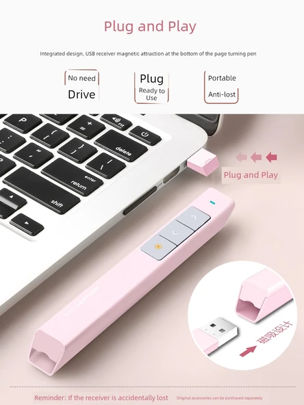 Bluetooth Sunum Uzaktan Kumanda - Dokunmatik Ekran Yazma + Kalem * 3 + Kalem Kılıfı - 3