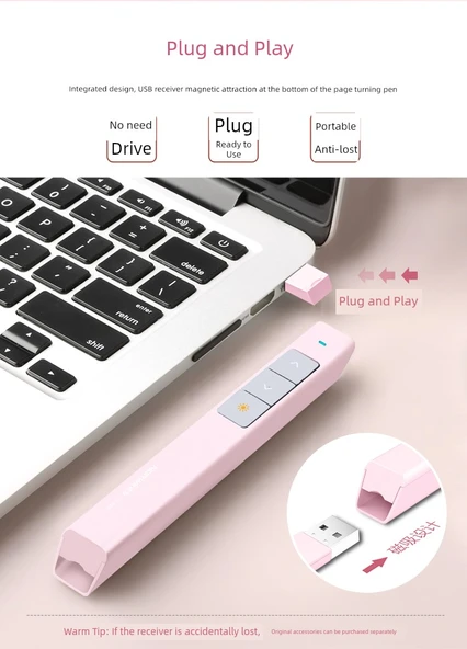 Bluetooth Sunum Uzaktan Kumanda - Dokunmatik Ekran Yazma + Kalem * 3 - 11