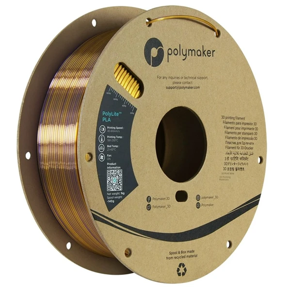 Polylite İki Renkli PLA 3D Yazıcı Filamenti 1.75mm 1kg - Zijin İpeksi Zijin