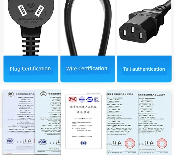Yazıcı Güç Kablosu - 3m - 3 Prong - 3C Sertifikalı - 8