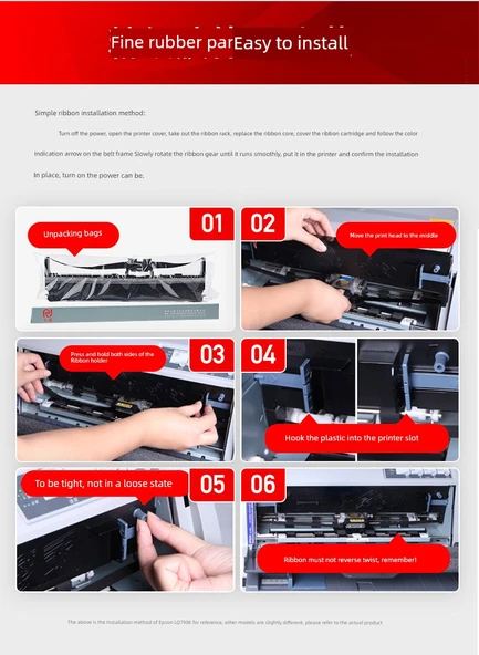 Epson LQ Serisi Yazıcı Riband Rafı - 8m [2 Paket] - 12