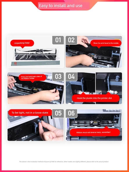 Epson LQ Serisi Yazıcı Riband Rafı - 14m [3 Paket] - 2
