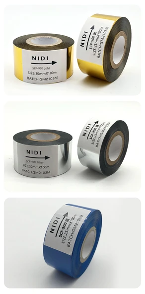 Termal Transfer Baskı Şeridi - NIDI-900 Kırmızı 35mm x 100m - 9