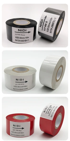 Termal Transfer Baskı Şeridi - NIDI-900 Beyaz 30mm x 100m - 8
