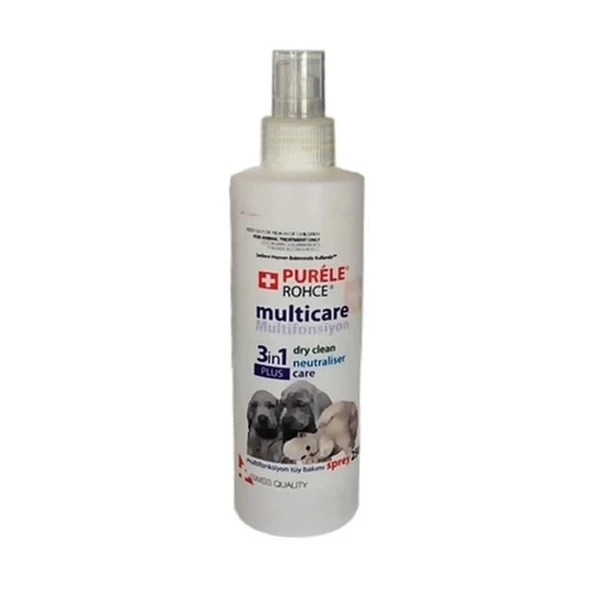 Purele 3IN1 Multifonksiyon Care Kedi Köpek Tüy Bakımı Spreyi 250 ml ürün görseli 1