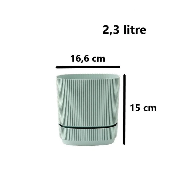 Omnipazar KRS-243 Pera Kare Dekoratif Kaktus Sukulent Saksı 2,3 Litre No 3 - Resim 10