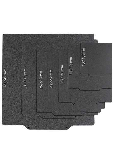 3D Yazıcı Platformu - Siyah - Çift Taraflı PEI Sprey 257x257mm - Manyetik Çekim Yok - 5