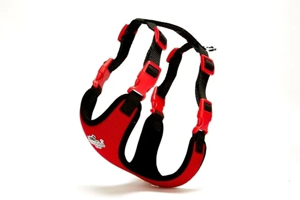 Doggie Havalı Köpek Göğüs Tasması 30x35 cm Kırmızı ürün görseli 1