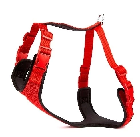 Doggie Softlu Siyah Köpek Bel Tasması 70/95 cm Kırmızı - Resim 2