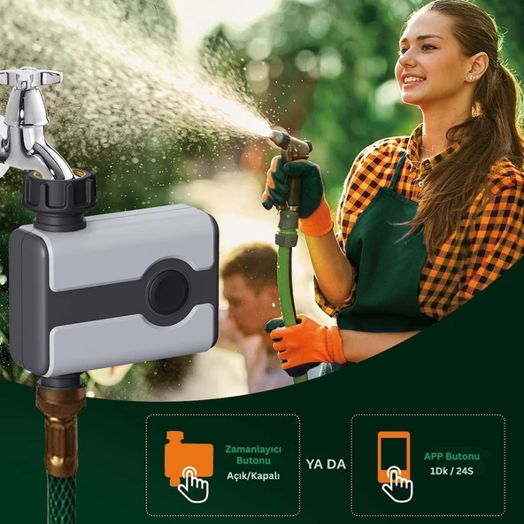 Akyol Garden 21187 Wi-Fi Bağlantılı Bahçe Sulama Bilgisayarı Timer - 5