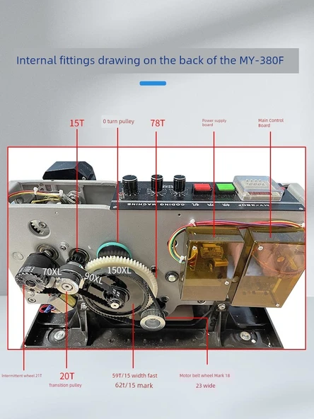 MY-380F Mürekkep Rulo Ped İşaretleme Makinesi Aksesuarı - Aralıklı Tekerlek - 4