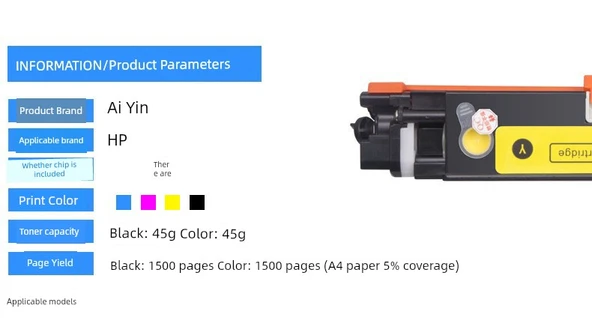 Renkli Yazıcı Toner Kartuşu - Dört Renk Seti (6000 Sayfa) - Resim 7