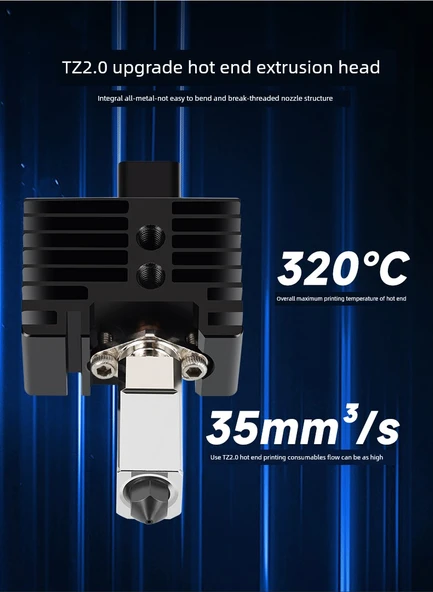 3D Yazıcı Yüksek Sıcaklık Ayrılabilir Montaj - Tuozhu 2.0 Yükseltme Hot End - 6