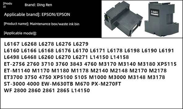 Bakım Kutusu Atık Mürekkep Ped - L4158 L4151 L4153 L4163 L4165 Serisi Chipsiz - 6
