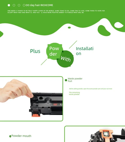 Siyah Toner Kartuşu - 70g - 10 Paket - 7