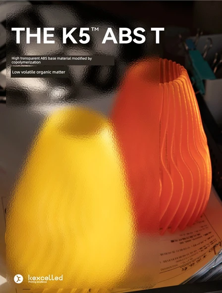 K5 ABS T 3D Yazıcı Sarf Malzemesi - Şeffaf Mor - 1.75mm - 7