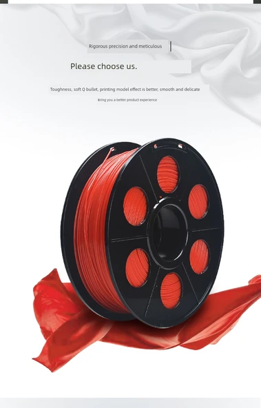 TPU Esnek 3D Yazıcı Filamenti - 1.75mm - 1kg - Şeffaf - 12