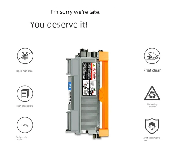 Uyumlu Brother HL-2240 Toner Kartuşu - Otomatik Sıfırlama Kartuşu + Tambur Standı (Takım) - 7