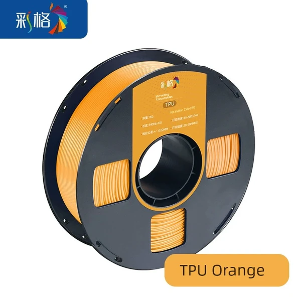TPU Esnek 3D Yazıcı Filamenti - 1.75mm - 1kg - Turuncu