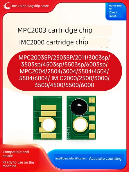 Ricoh Toner Çipi - 3 Set KCMY Dört Çip - MPC2003/IMC2000 Uyumlu - 2