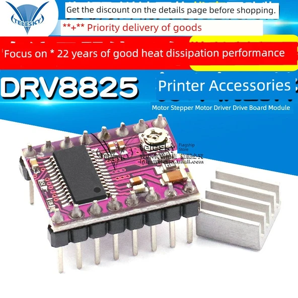 DRV8825 Stepper Motor Sürücü Modülü - 3D Yazıcılar için - 4