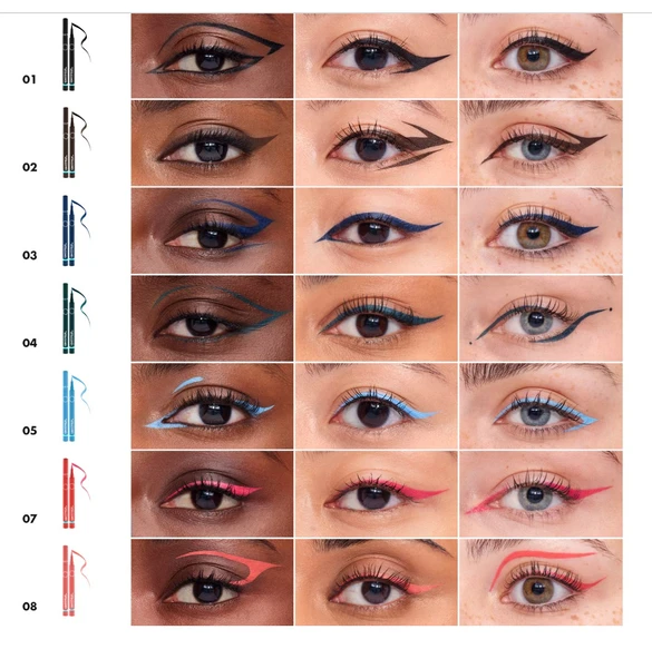 SEPHORA COLLECTION 12H Intense Ink Felt Liner Classic Line - Yoğun ve Hassas Keçe Uçlu Eyeliner 05 - Resim 2