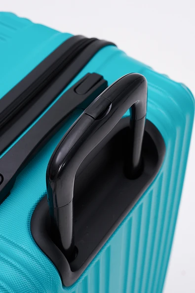 4'lü Valiz Seti Elatae Valiz Büyük - Orta - Kabin Boy ve Makyaj Turkuaz 1020 - Resim 5