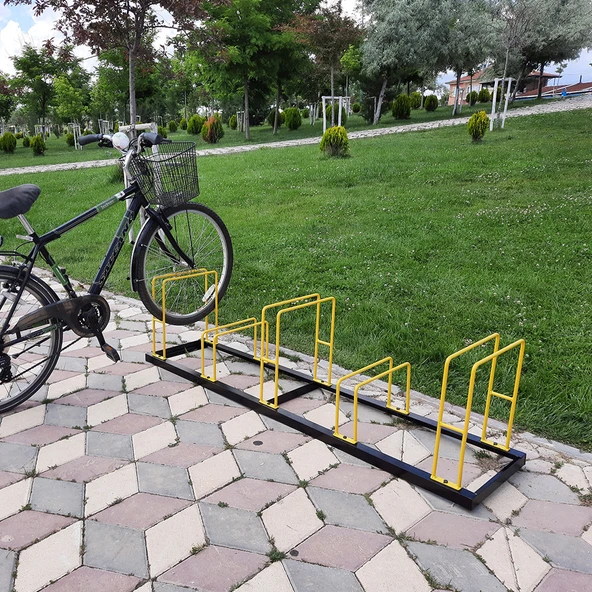 Bisiklet Park Yeri 5 li Bisiklet Park Demiri Beşli Bisiklet Koyma Yeri (Beşli) - 4